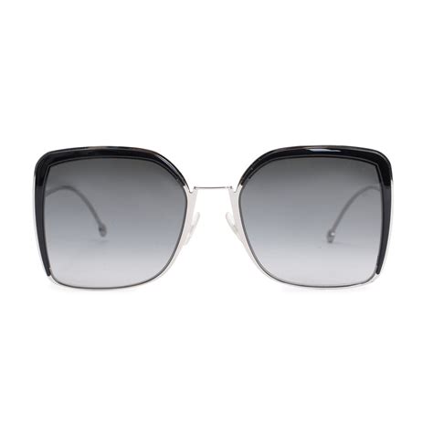 fendi ff 0294/s|Fendi Dark Gray Gradient Square Ladies Sunglasses FF 0294/S .